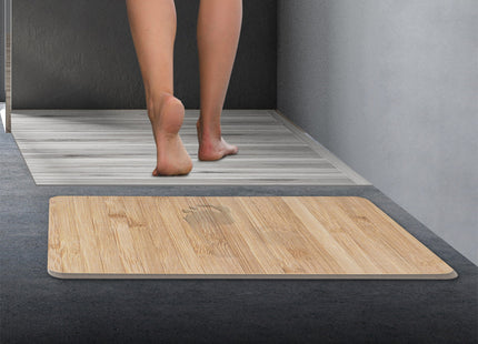 Alfombra de baño "Diatomite" 39x60cm efecto bambú - 174683A