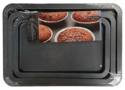 Juego de 3 bandejas para hornear - 100146