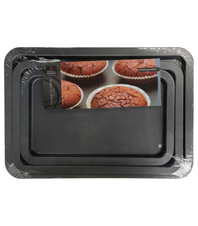 Juego de 3 bandejas para hornear - 100146