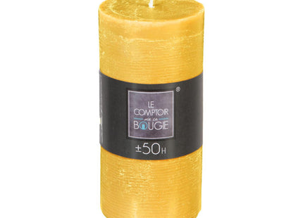 Vela redonda rústica A14cm Amarillo - 103114B