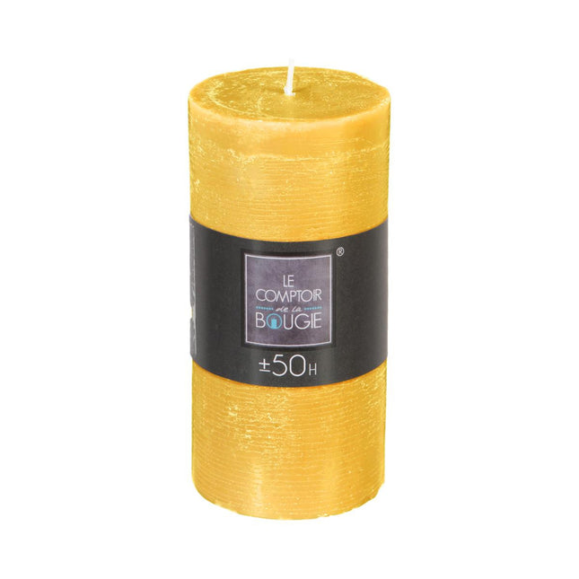 Vela redonda rústica A14cm Amarillo - 103114B