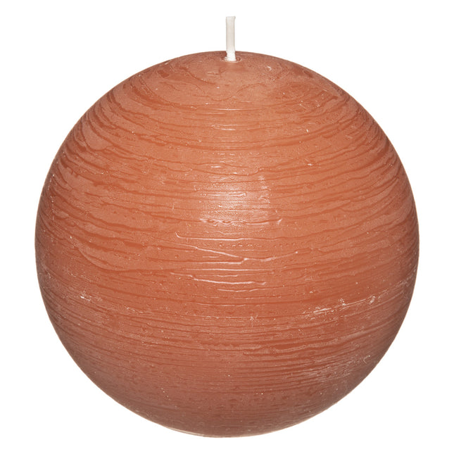 Vela redonda rústica D10 Naranja ámbar - 103134F