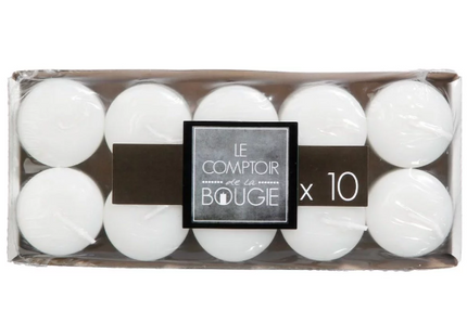 Juego de 10 velas VTV blancas - 103163