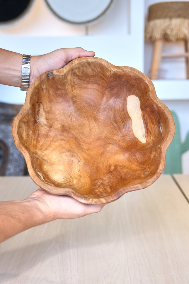 Plato de madera "Flor" D30cm - 1052026