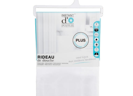 Cortina de ducha de poliéster 180x200 blanca - 105654