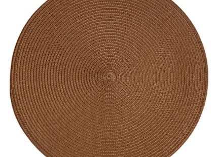 Individual redondo D38 camello oscuro - 108120Y