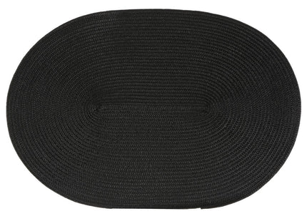 Individual trenzado ovalado negro - 108121B