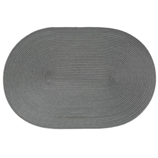 Individual trenzado ovalado gris - 108121C