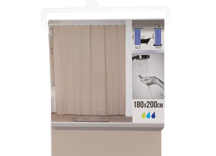 Cortina de ducha "Peva" 180x200cm beige - 1101161