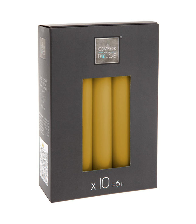Lote de 10 palitos de velas H16 amarillo - 110120B