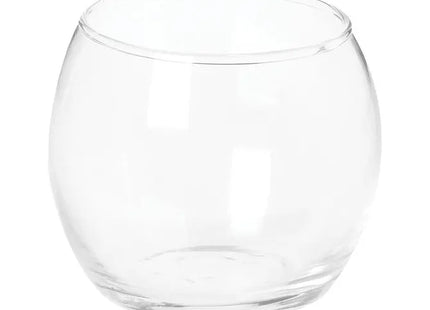 Pequeño portavelas redondo de cristal, 7 cm - 110366
