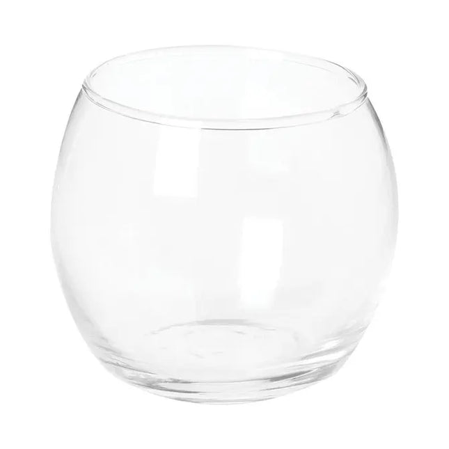 Pequeño portavelas redondo de cristal, 7 cm - 110366