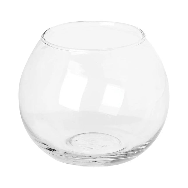 Portavelas de cristal redondo grande para té, 10 cm - 110367
