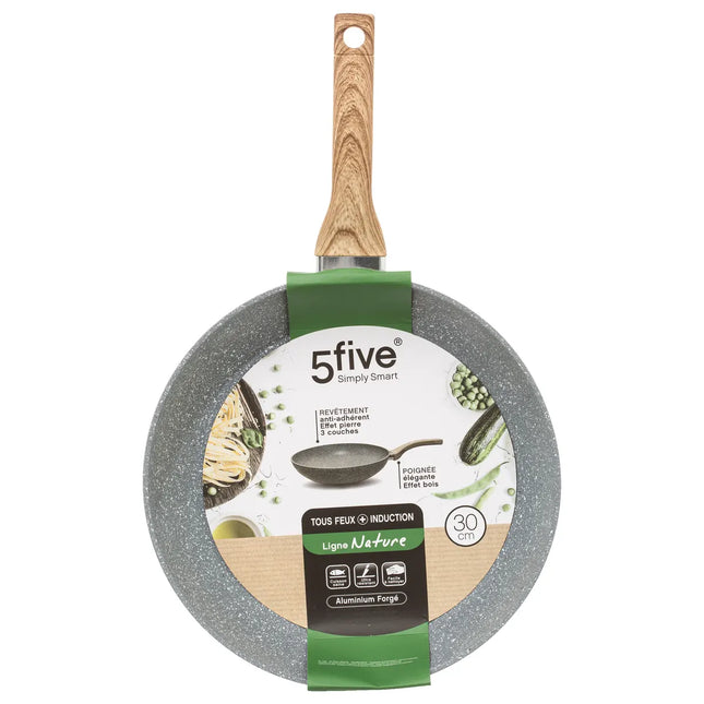 Sartén de aluminio D30cm aspecto piedra Línea "Caracter" - 111004A