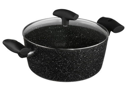 Cacerola con tapa D24cm en aluminio forjado aspecto piedra Línea "Nature" - 111008