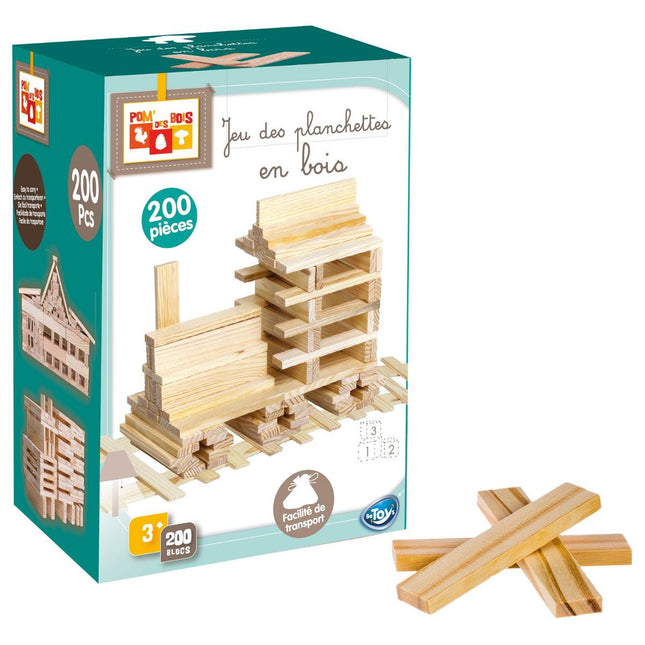 Juego de Tableros de madera 200 piezas - 114059