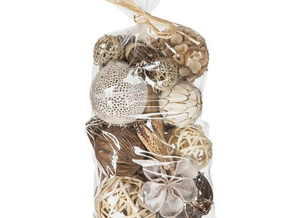Bolsa de bolas naturales decoración tamaño XL - 114831