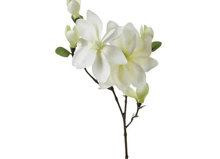 Tallo de magnolia artificial blanca, 83 cm de altura - 116021
