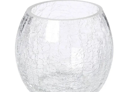 Portavelas redondo de cristal, 7 cm de altura - 116037