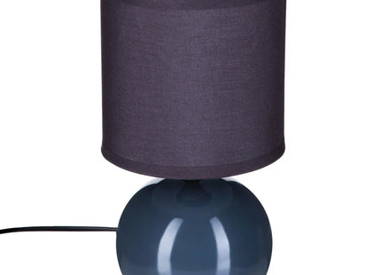 Velador de bola de cerámica "Timéo" con rayas gris A25cm - 116289A