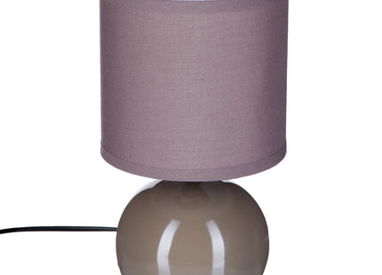 Velador de bola de cerámica "Timéo" con rayas taupe A25 - 116289B