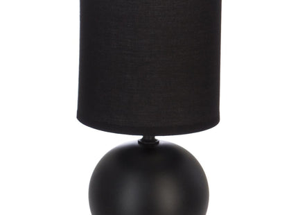 Velador de bola de cerámica con rayas negro A25 - 116289G