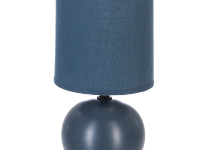 Velador de bola de cerámica "Timéo" con rayas azul A25 - 116289H