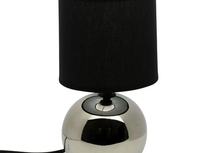 Velador de cerámica "Timéo" A25cm plateado - 116289V