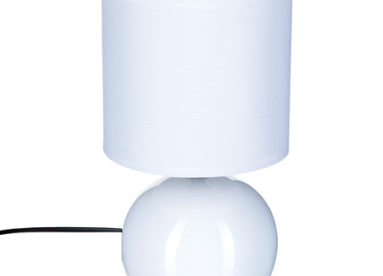 Velador de bola de cerámica "Timéo" con rayas rojo A25 - 116289C