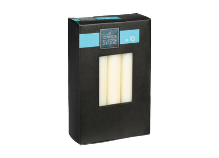 Juego de 10 palitos de vela 45gr crema - 116366