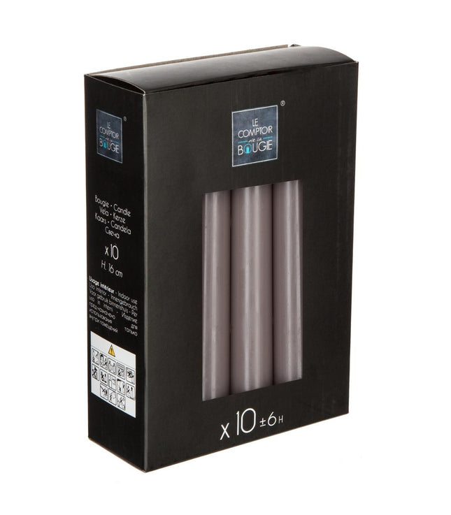 Juego de 10 palitos de vela 45gr taupé - 116367