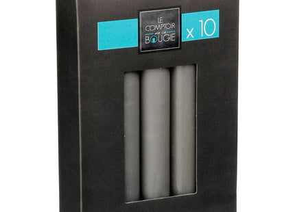 Juego de 10 palitos de vela 45gr gris - 116381