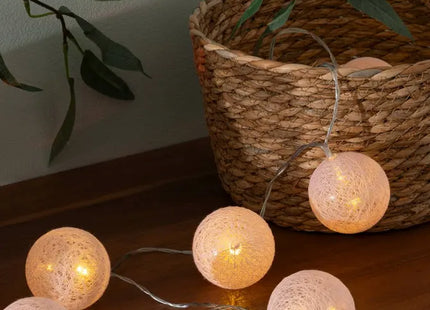 Guirnalda de luces LED con 10 bolas, 6 cm de diámetro - 116415D