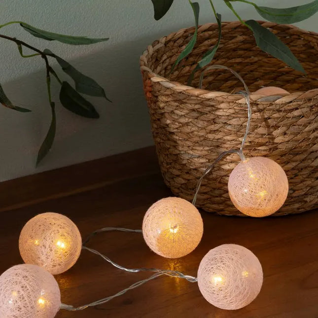 Guirnalda de luces LED con 10 bolas, 6 cm de diámetro - 116415D