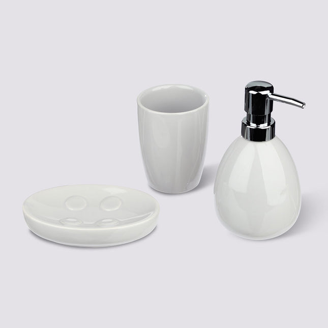 Set de 3 accesorios de baño sol blanco - 116877