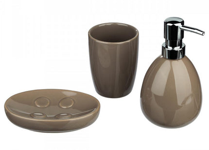 Set de 3 accesorios de baño "Sol" taupé - 116878