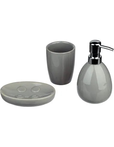Set de 3 accesorios de baño sol gris - 116879