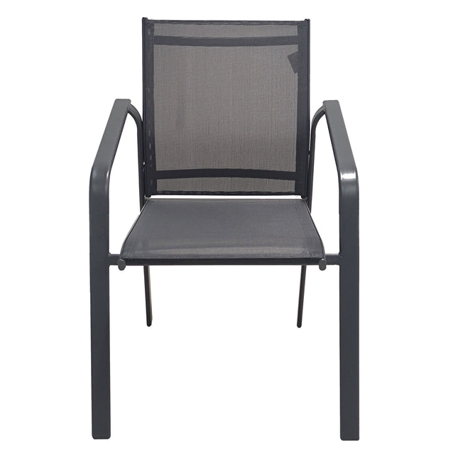 Sillón apilable SUNNY Comfort SOA gris antracita - 117035