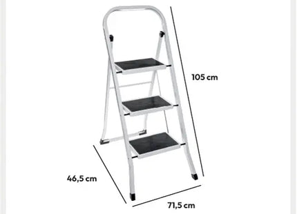 Escalera plegable de metal de 3 peldaños A105cm - 117089
