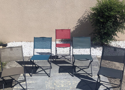 Silla plegable AMBANJA azul eléctrico - 118019