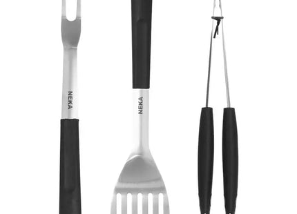Juego de 3 utensilios para barbacoa de acero inoxidable - 118034