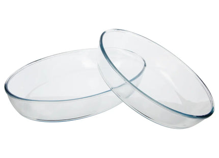 Set de 2 platos de cristal ovalados - 118532
