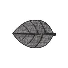 Individuales "hoja" negro- 118842B