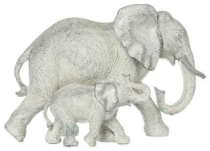 Estatuilla de resina de 2 elefantes - 120769