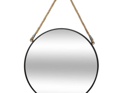 Espejo redondo con cuerdas D30cm - 121409A