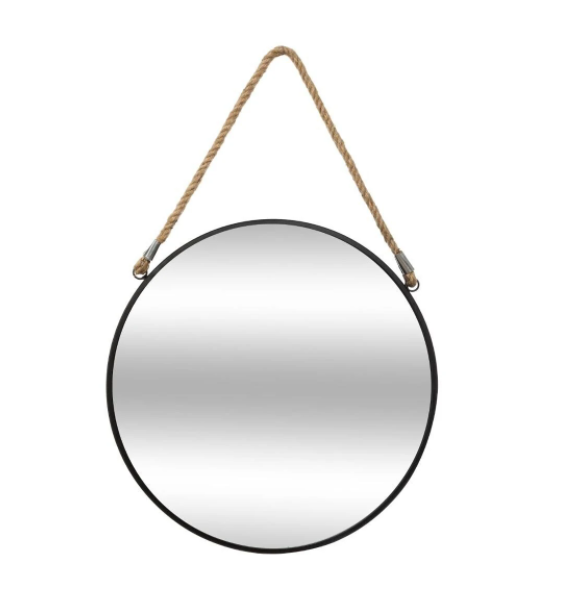 Espejo redondo con cuerdas D30cm - 121409A