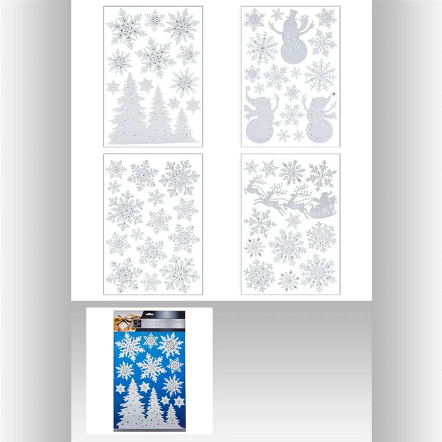 Pegatina o sticker strass "Copo de nieve" 29c41cm - 122127
