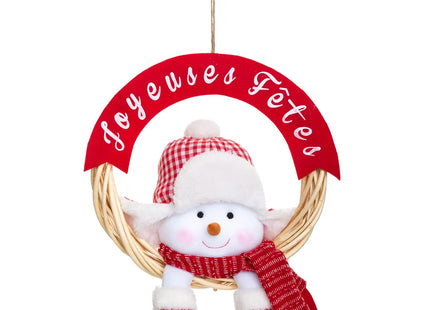 Decoración corona + peluche D36cm - 122165