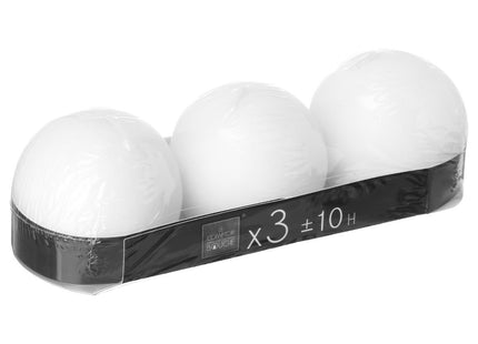 Set de 3 velas bola blanca D6 - 123002
