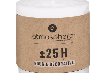 Vela redonda rústica D.6,7xH7 Blanca - 123064